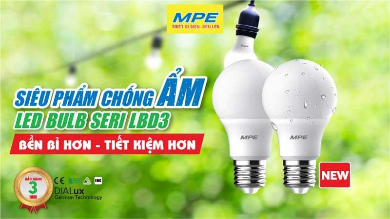 Đèn led bulb hiệu MPE xài có bền không